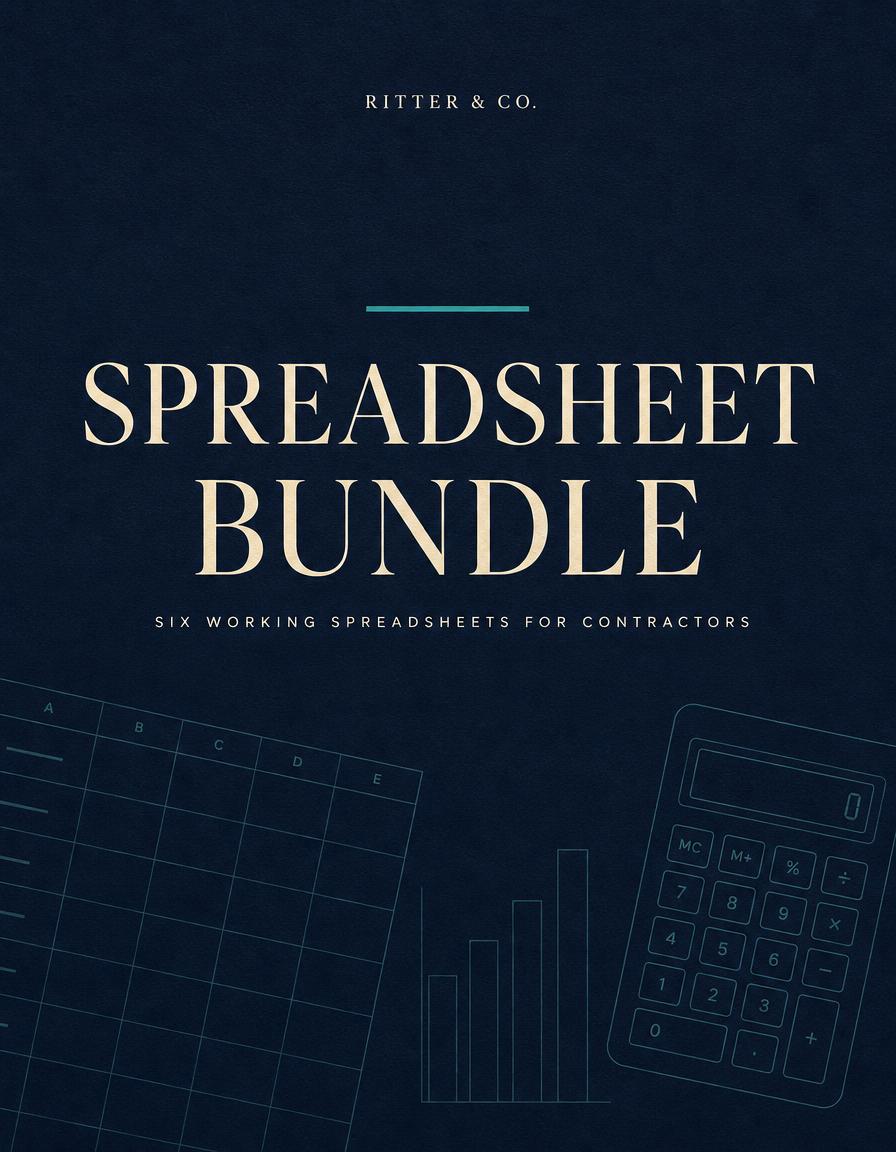 Sample page from Contractor Spreadsheet Bundle